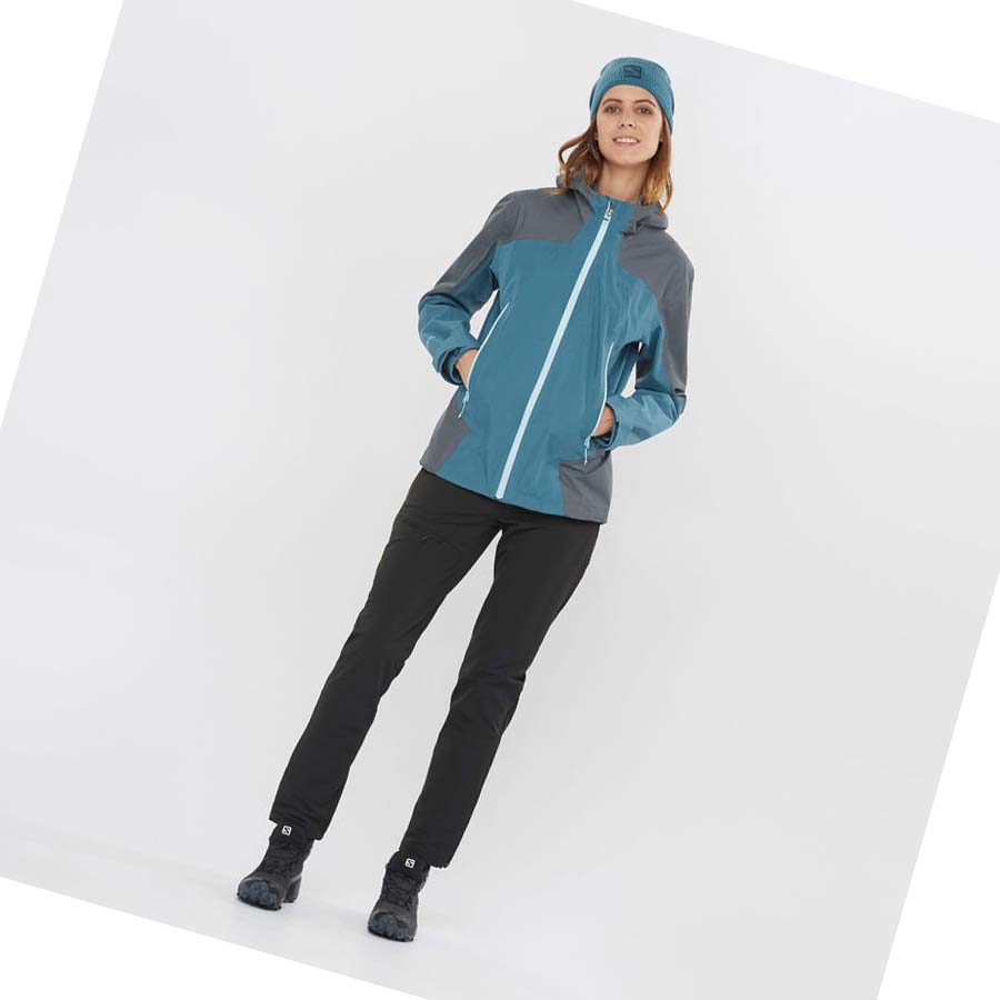 Chaquetas Salomon OUTLINE GORE-TEX WATERPROOF HYBRID Mujer Azules | MX 2485FDN